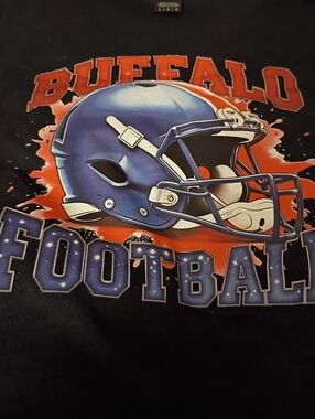 Kids Buffalo Football Graphic Tee - Blue Helmet